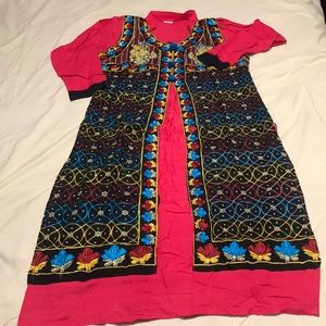 Long Pink Indian Dress (Kurti)